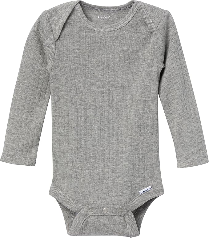 Gerber Baby Girls' 6-Pack Long-Sleeve Onesies Bodysuits