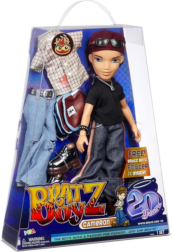 Bratz 20 Yearz Special Anniversary Edition Original Boy Fashion Cameron with Accessories and Holographic Poster | Collectible Doll | for Collector Adults and Kids of All Ages