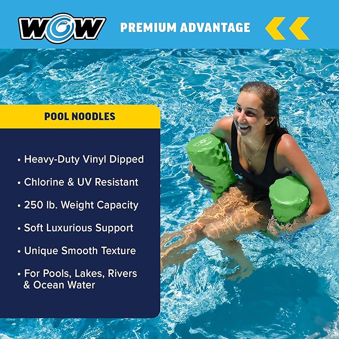 WOW World of Watersports First Class Foam Pool Noodles for Swimming and Floating, Pool Floats, Lake Floats