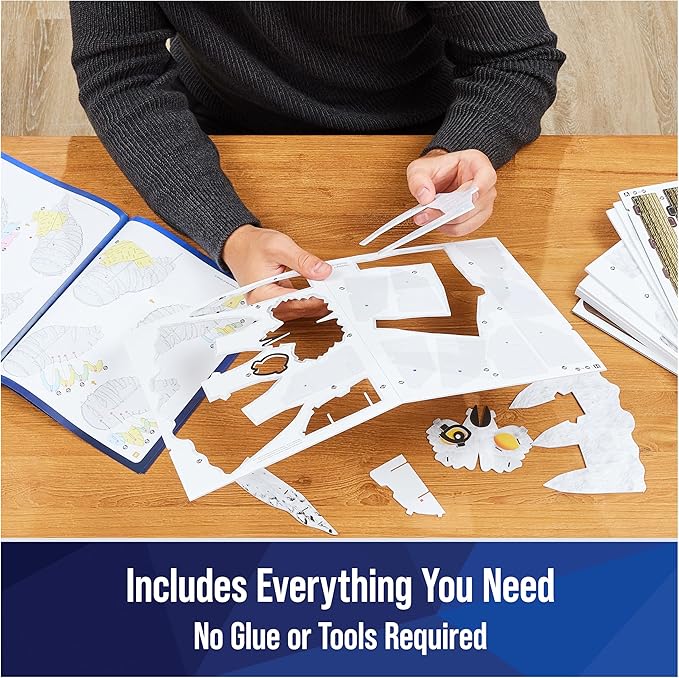 4D Build, Harry Potter Hedwig 3D Model Kit, Harry Potter Collectibles & Desk Decor, Adult Building Toys, 3D Puzzles for Adults & Teens, 118 Pieces, for Ages 12 & Up