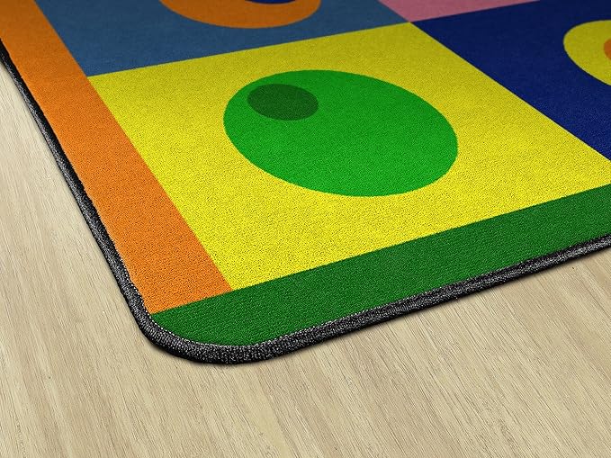 Flagship Carpets Multi Silly Circles Colorful Abstract Children's Classroom Area Rug for Kids Room Seating Décor, Play Carpet for Teaching and Playing, (Seats 35), 10'6" x 13'2", Rectangle
