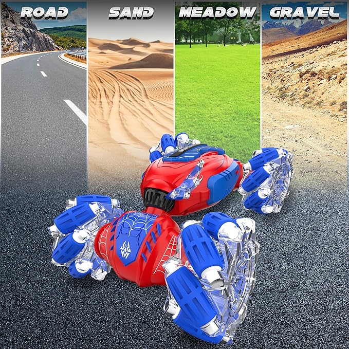 Remote Control Car, Gesture Sensing RC Stunt Car, 4 WD Transform Off Road for Rotating, 2.4Ghz Hand Controlled Remote Control Twister Cars, RC Cars for Kids Boys Girls Toy Gift Age 8 9 10 11 12 yr