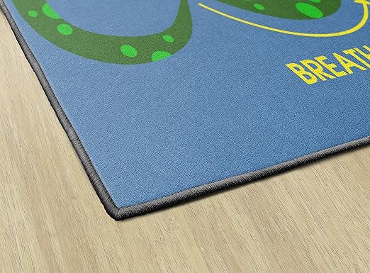 Flagship Carpets Figure Eight Snake Childrens Time Out Classroom Entryway or Home Door Mat or Small Area Rug, 30" x 30", Rectangle