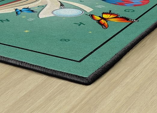 Flagship Carpets Explore Through Reading Children's Educational Area Rug for Kids Bedroom Mat, Home Play Room or Classroom Carpet, 3' x 5', Multicolor
