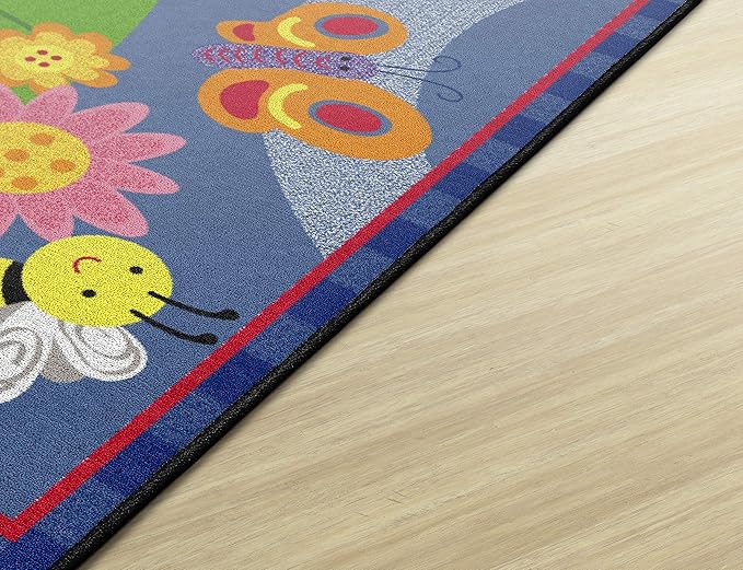 Flagship Carpets Kids and Baby Non Slip Area Rug for Home Learning or Classroom Carpet, Playroom or Kids Bedroom Mat, 3' x 5', Cutie Bugs