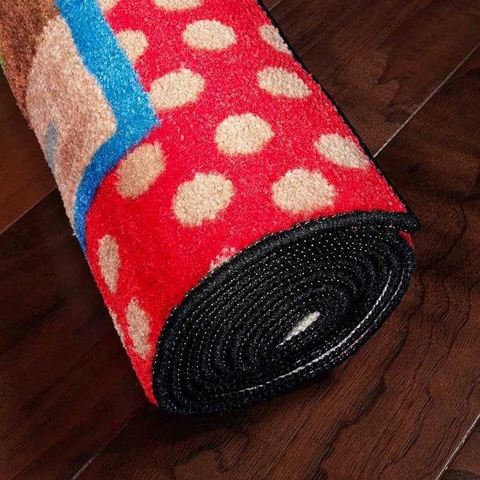 Flagship Carpets Kids and Baby Non Slip Area Rug for Home Learning or Classroom Carpet, Playroom or Kids Bedroom Mat, 3' x 5', Cutie Jungle