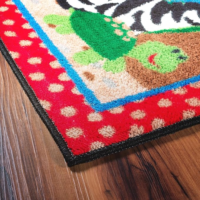 Flagship Carpets Kids and Baby Non Slip Area Rug for Home Learning or Classroom Carpet, Playroom or Kids Bedroom Mat, 3' x 5', Cutie Jungle