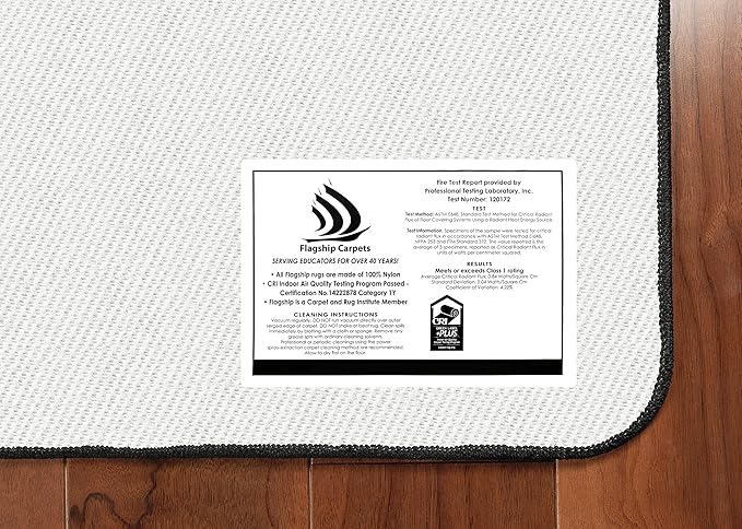 Flagship Carpets Kids and Baby Non Slip Area Rug for Home Learning or Classroom Carpet, Playroom or Kids Bedroom Mat, 3' x 5', Cutie Bugs