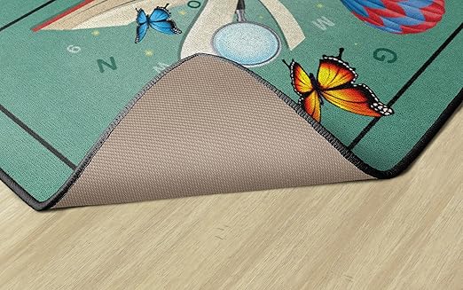Flagship Carpets Explore Through Reading Children's Educational Area Rug for Kids Bedroom Mat, Home Play Room or Classroom Carpet, 3' x 5', Multicolor