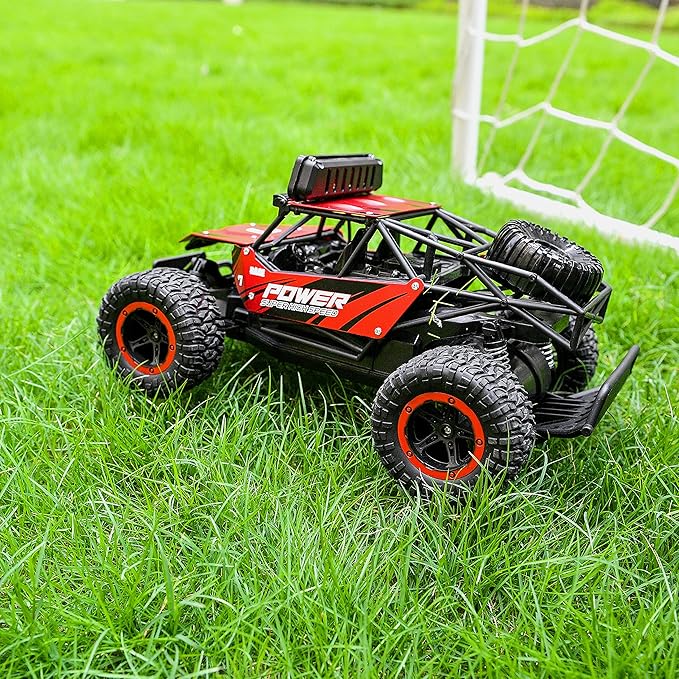 BEZGAR TB141 RC Cars-1:14 Scale Remote Control Car, 2WD High Speed 20 Km/h All Terrains Electric Toy Off Road RC Car Vehicle Truck Crawler with Two Rechargeable Batteries for Boys Kids and Adults