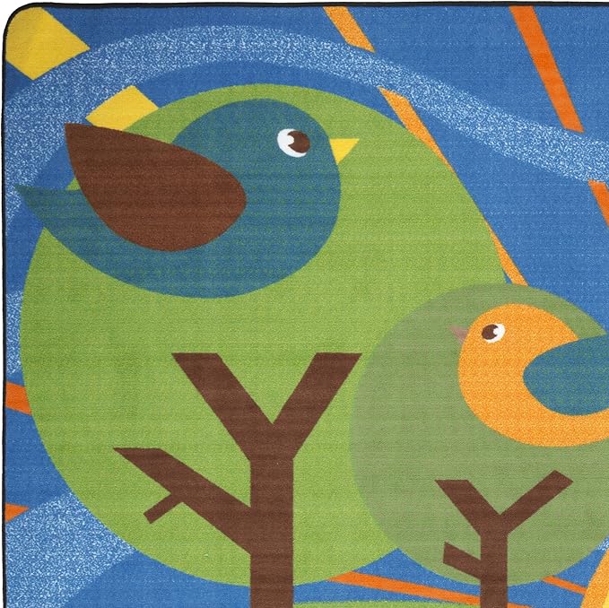 Flagship Carpets This is The Day The Lord Has Made Bible Worship Inspirational Multicolor Rug for Children's Classroom Carpet or Daycare Activity Area, 7'6" x 12', Rectangle