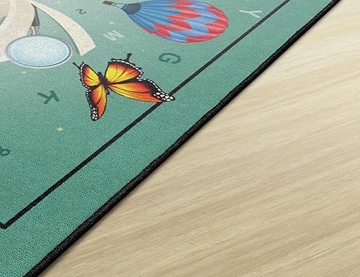 Flagship Carpets Explore Through Reading Children's Educational Area Rug for Kids Bedroom Mat, Home Play Room or Classroom Carpet, 3' x 5', Multicolor