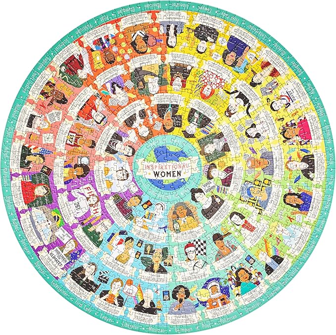 Ridley’s Inspirational Women Feminist Circular Jigsaw Puzzle, 1000-Piece Puzzle – Features 54 Inspirational Feminist Icons, Educational Jigsaw Puzzle for Women, Men and Kids – Makes a Great Gift Idea