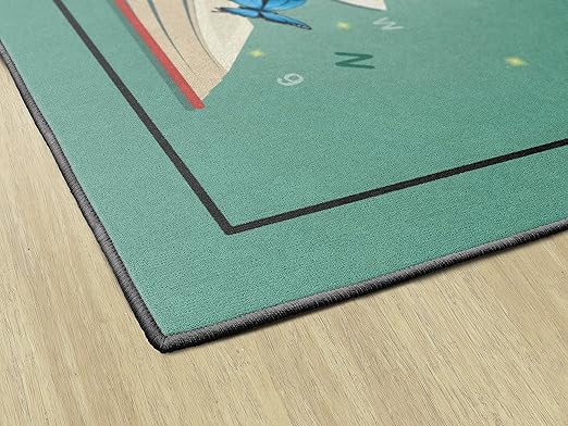 Flagship Carpets Explore Through Reading Children's Educational Area Rug for Kids Bedroom Mat, Home Play Room or Classroom Carpet, 5' x 8', Multicolor