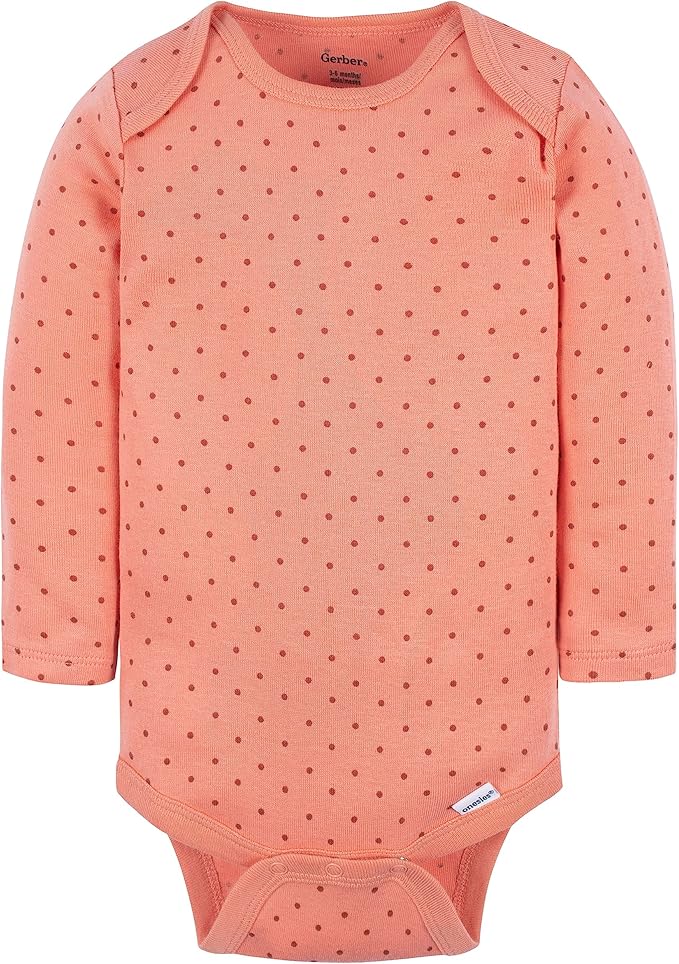 Gerber Baby Girls' 6-Pack Long-Sleeve Onesies Bodysuits