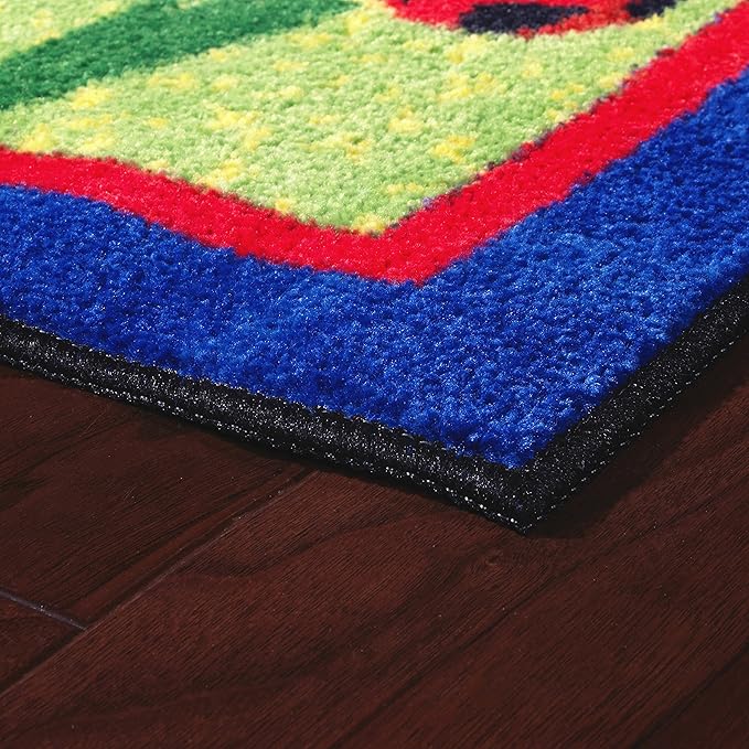 Flagship Carpets Kids and Baby Non Slip Area Rug for Home Learning or Classroom Carpet, Playroom or Kids Bedroom Mat, 3' x 5', Cutie Bugs