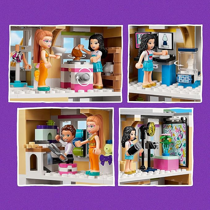 LEGO Friends Emma's Art School House Set 41711, Creative Arts & Crafts Toy with 3 Mini-Dolls, Accessories and DOTS Decor, Birthday Gift Idea for Kids 8-12 Years Old