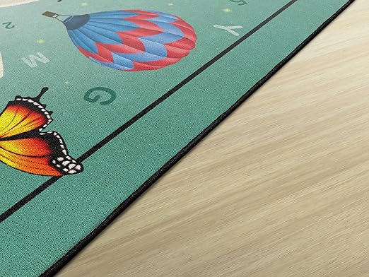 Flagship Carpets Explore Through Reading Children's Educational Area Rug for Kids Bedroom Mat, Home Play Room or Classroom Carpet, 5' x 8', Multicolor