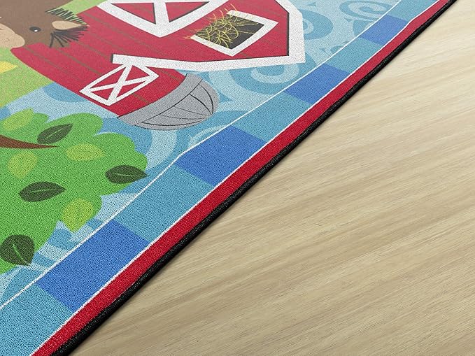Flagship Carpets Kids and Baby Non Slip Area Rug for Home Learning or Classroom Carpet, Playroom or Kids Bedroom Mat, 5' x 8', Cutie Banyard
