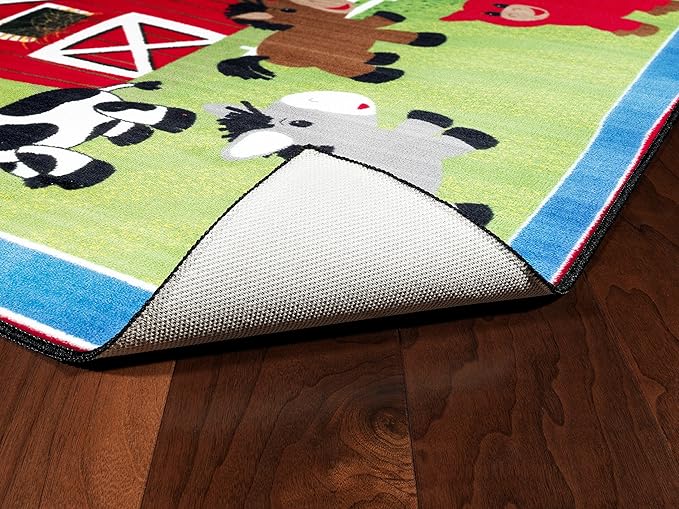 Flagship Carpets Kids and Baby Non Slip Area Rug for Home Learning or Classroom Carpet, Playroom or Kids Bedroom Mat, 5' x 8', Cutie Banyard