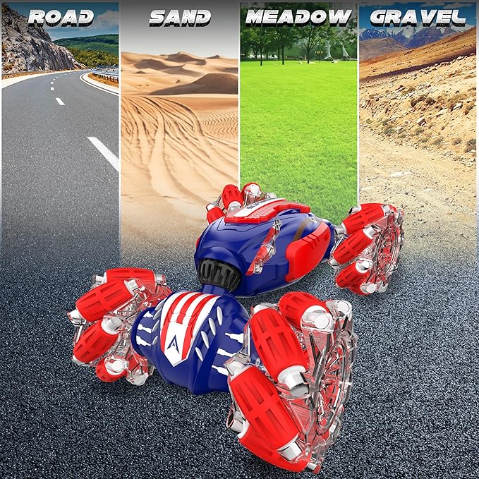Remote Control Car, Gesture Sensing RC Stunt Car, 4 WD Transform Off Road for Rotating, 2.4Ghz Hand Controlled Remote Control Twister Cars, RC Cars for Kids Boys Girls Toy Gift Age 8 9 10 11 12 yr