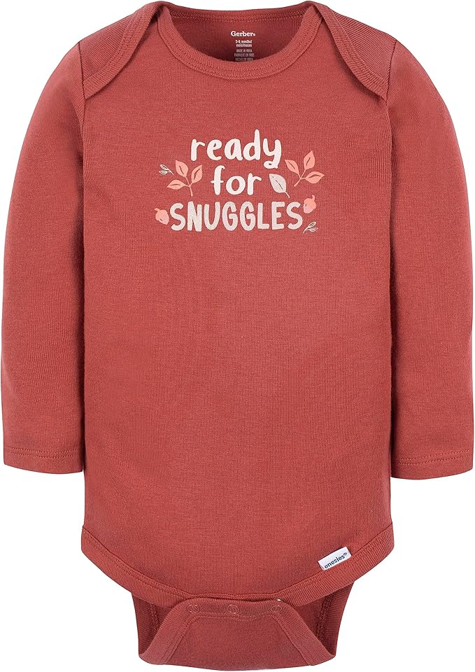 Gerber Baby Girls' 6-Pack Long-Sleeve Onesies Bodysuits