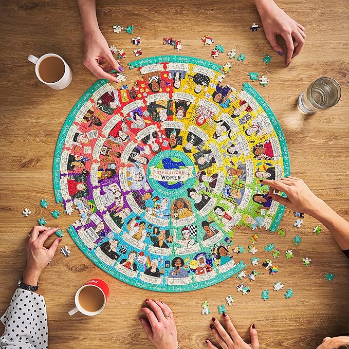 Ridley’s Inspirational Women Feminist Circular Jigsaw Puzzle, 1000-Piece Puzzle – Features 54 Inspirational Feminist Icons, Educational Jigsaw Puzzle for Women, Men and Kids – Makes a Great Gift Idea