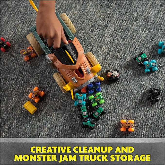 Monster Jam Mini Jam, Megalodon Mad Hog Chomper and Monster Truck, Fun Cleanup and Storage, Kids Toy Gifts for Boys and Girls Ages 3 and Up